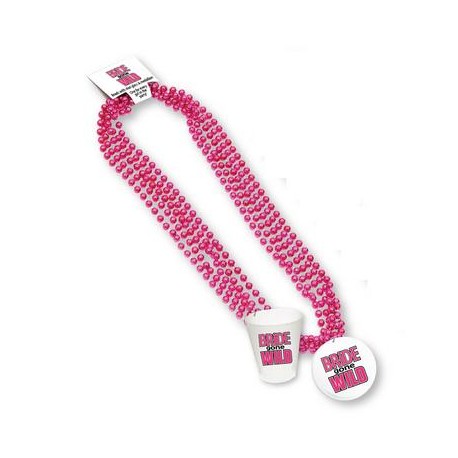 Bride Gone Wild Fun Party Beads with Shot Glass and Medallion