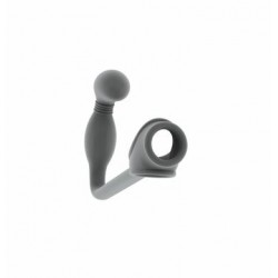 No.2 Butt Plug with Cockring - Grey   