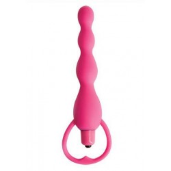 Climax Silicone Vibrating Anal Beads - Pink