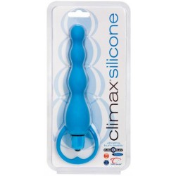 Climax Silicone Vibrating Anal Beads - Blue