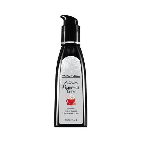Aqua Peppermint Cocoa Flavored Water Based Lubricant - 2 Oz. 