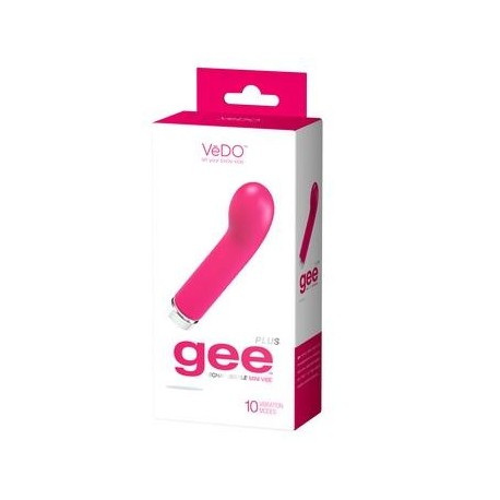Gee Plus Rechargeable Mini Vibe - Hot in Bed Pink  