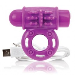 Charged Owow Rechargeable Vibe Ring - Purple - 6  Count Display 