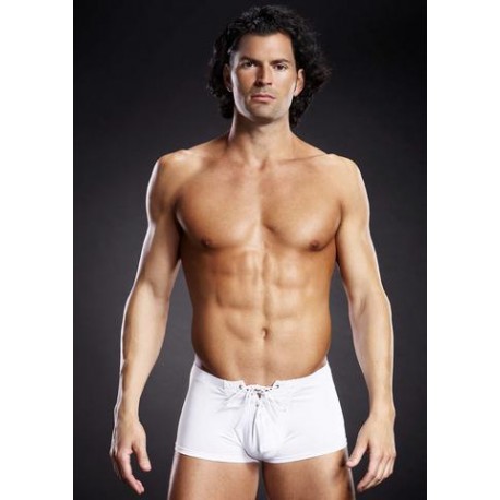 Performance Microfiber Lace-Up Trunk - White - Small/Medium 