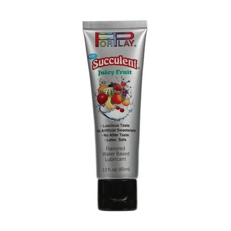 For Play Succulent Juicy Fruit Flavored Water Based Lubricant - 2.2 Fl. Oz. / 65 Ml 