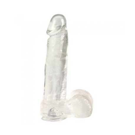 Jelly Royale Dong With Suction Cup 8-inch - Clear 