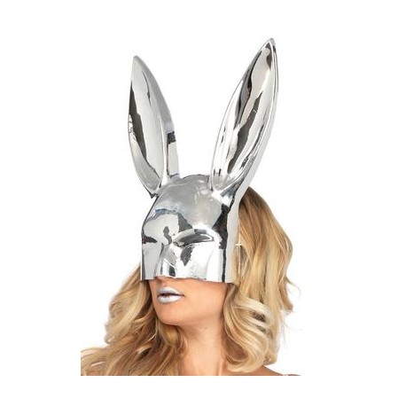 Chrome See- Thru Bunny Mask   