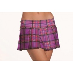 Purple Pleated School Girl Skirt - Small/ Medium  