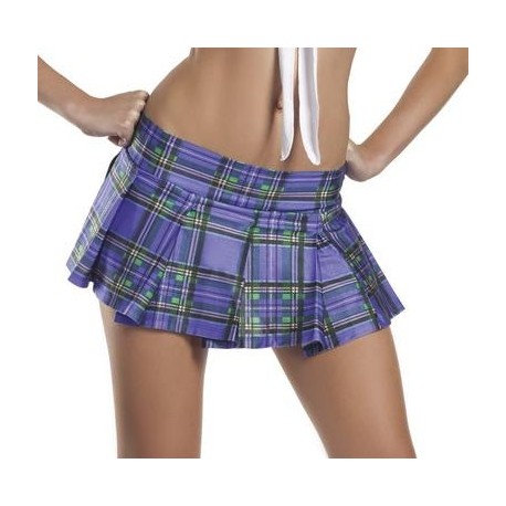 Plum Pleated School Girl Skirt - Small/ Medium  