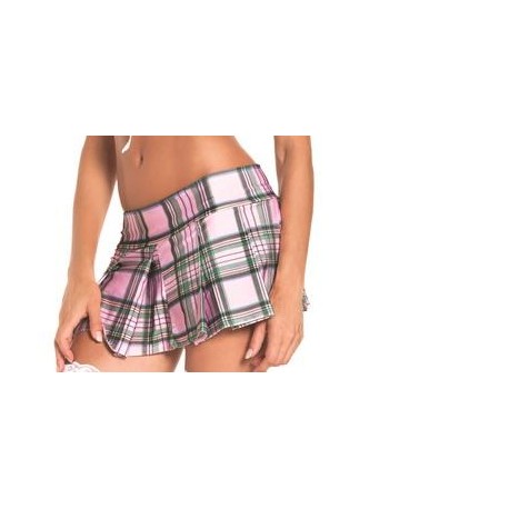 Pink Pleated School Girl Skirt - Medium/ Large  