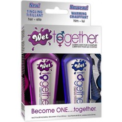 Wet Together Lubricant for Couples - Two 2 oz. Bottles