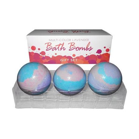 Multi-color Lavender Bath Bombs - 3 Pack  
