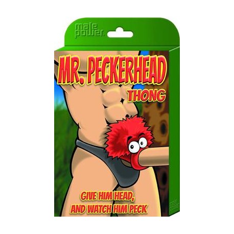 Mr. Peckhead Thong - One Size - Black  
