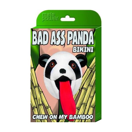 Bad Ass Panda Bikini - One Size - Black  