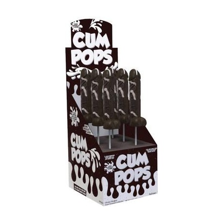 Cum Cock Pops - Dark Chocolate - 6 Piece P.o.p.  Display 