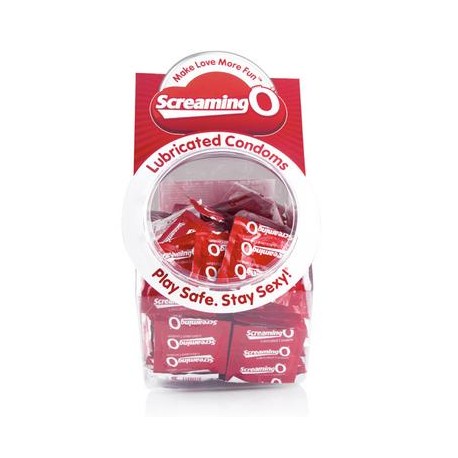 Screaming O Lubricated Condoms - 144 Count Fishbowl