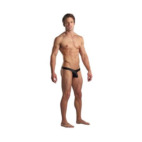 Euro Male Spandex - Full Cut Thong Back - Medium -  Black 