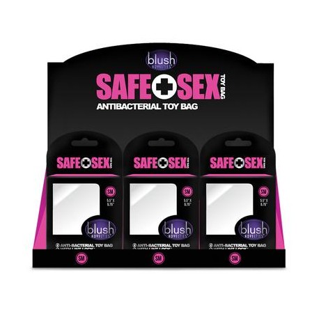 Safe Sex - Antibacterial Toy Bag - Small - 24  Piece Counter Display 