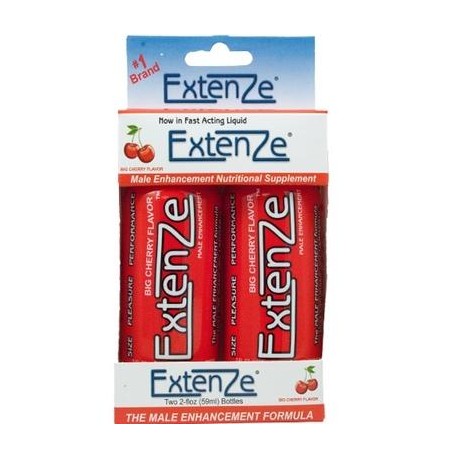 Extenze Male Enhancement Shooters - 2 Ct.  - Big Cherry Flavor - 2 Fl Oz 