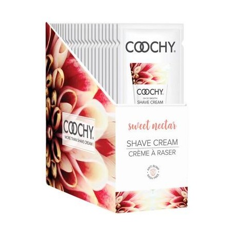 Coochy Shave Cream - Sweet Nectar - 15 Ml Foils  24 Count Display 