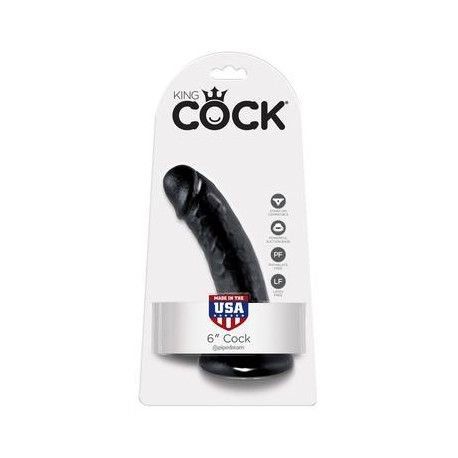 King Cock 6-inch Cock - Black  