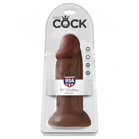 King Cock 10&quot; Chubby - Brown