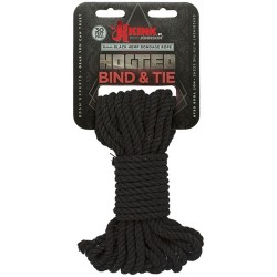 Hogtied - Bind &amp; Tie - 6mm Hemp Bondage Rope - 30 Feet - Black