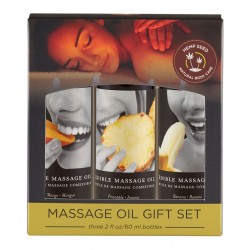 Edible Massage Oil Gift Set Box Three 2 Oz Bottles