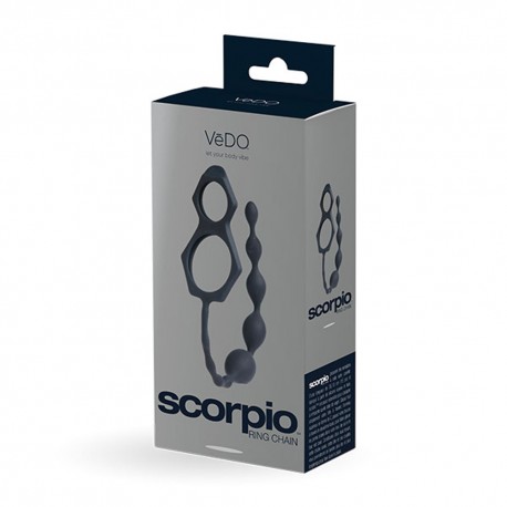 Scorpio Ring Chain - Black