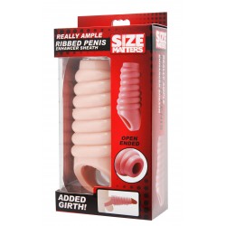 Really Ample Ribbed Penis Enhancer Sheath