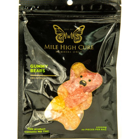Mile High Cure Hemp Gummy Bears 1000mg - Single Pack