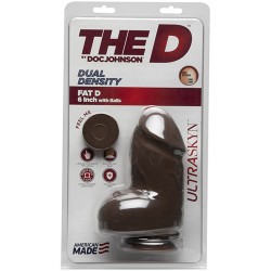 The D - Fat D - 6 Inch With Balls - Ultraskyn -  Chocolate