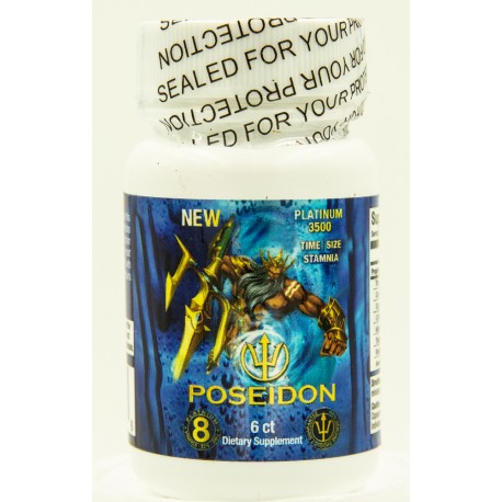 Poseidon Platinum 3500 Male Sexual Performance Enhancement 6ct Bottle