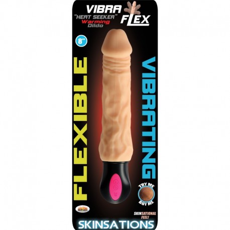 Skinsations Vibra-Flex Heat Seeker - Flexible Warming Dildo With 12 Frequencies