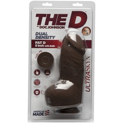 The D - Fat D - 8 Inch With Balls - Ultraskyn -  Chocolate