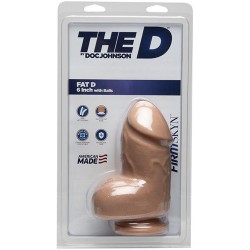 The D - Fat D - 6 Inch With Balls - Firmskyn -  Vanilla