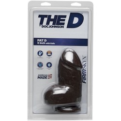 The D - Fat D - 6 Inch With Balls - Firmskyn -  Chocolate