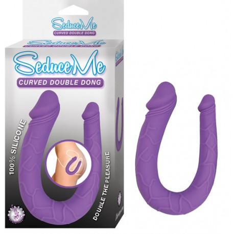 Seduce Me Curved Double Dong - Purple