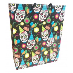 Sugar Skull Birthday Pattern Gift Bag 8x10