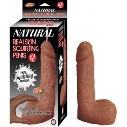 2 Natural Realskin Squriting Penis - Brown