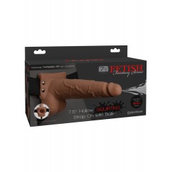 Fetish Fantasy Series 7.5&quot; Hollow Squirting Strap-on With Balls -