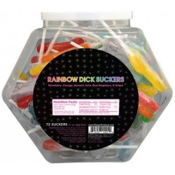 Rainbow Dick Suckers - 72 Pack