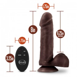 Dr. Skin- 8 Inch 10 Function Wireless Remote Dildo - Chocolate