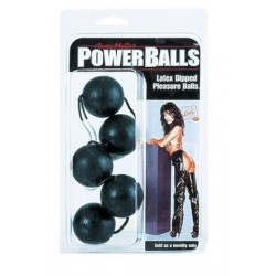 Power Balls - Latex Dipped Pleasure Balls - Black 