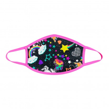 Girl Crush Neon Uv Face Mask With Neon Pink Trim
