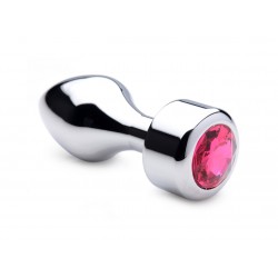 Hot Pink Gem Weighted Anal Plug - Large