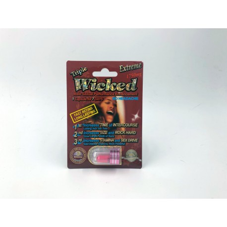 Wicked Extreme 1750mg Male Sexual  Enhancement - Single Capsle Blister