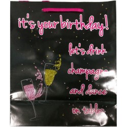 Its Your Birthday Glitter Embellished Gift Bag