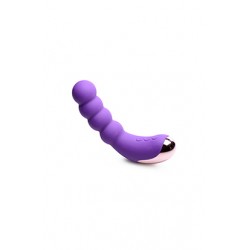 Silicone Beaded Vibrator - Violet