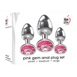 Pink Gem Anal Plug Set
